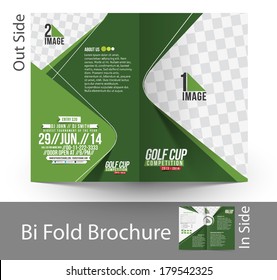 Bi-Fold Golf Tournament Mock Up & Brochure Design