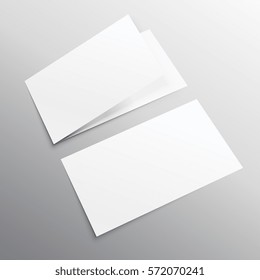 Bifold Horizontal Empty Brochure Mockup Design Template