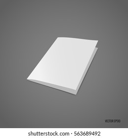 Papel de plantilla blanco biplible. Ilustración vectorial.