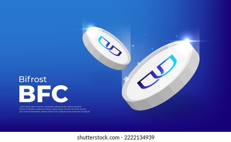 Bifrost (BFC) coin cryptocurrency concept banner background.