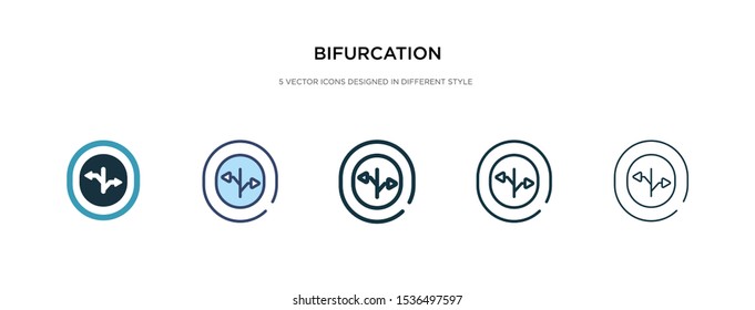 bifurcation icon in different style vector illustration. two colored and black bifurcation vector icons designed in filled, outline, line and stroke style can be used for web, mobile, ui
