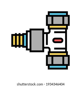 bifurcation pipe of drainage system color icon vector. bifurcation pipe of drainage system sign. isolated symbol illustration