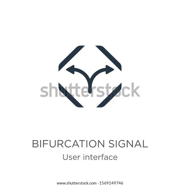 Bifurcation signal icon vector. Trendy flat bifurcation\
signal icon from user interface collection isolated on white\
background. Vector illustration can be used for web and mobile\
graphic design, 