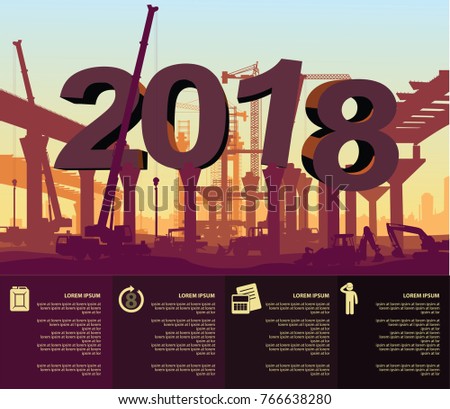 Big 2018 new year letters ...he bridge construction