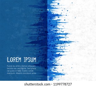 Big abstract bright grunge splash with place for your text on white background. Vector illustration.