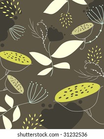 big abstract floral wallpaper pattern