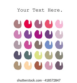 Big abstract smears isolated on a white background