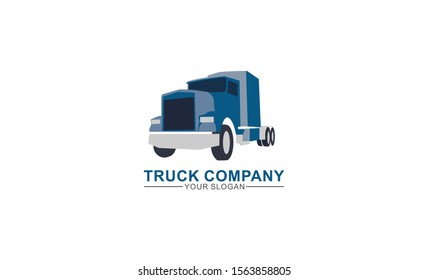 Big abstract truck, tractor head silhouette logo template vector icon , illustration, design header for logistic or transportations.