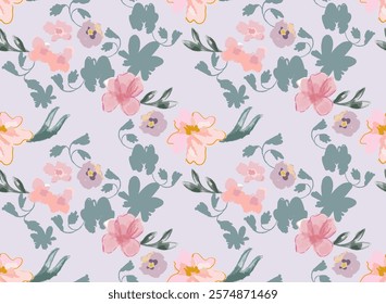 Big abstract watercolor flowers. Plant background for Invitaion, wallpapers, print. Trendy floral design	