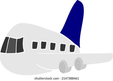 Großraumflugzeug mit isoliertem Vektorgrafik