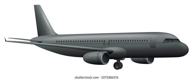 A Big Airplane on White Background illustration