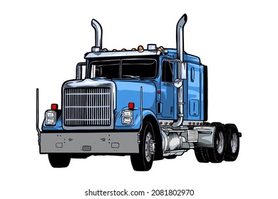 Big American truck - vector illustration