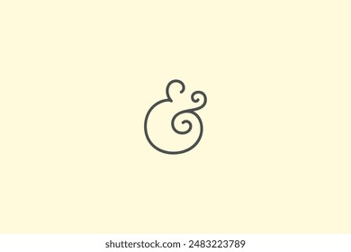 Icono de símbolo de ampersand grande Imagen de Vector fondo editable