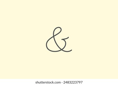 Big ampersand symbol icon vector image editable background