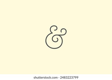 Icono de símbolo de ampersand grande Imagen de Vector fondo editable