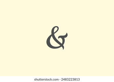 Big ampersand symbol icon vector image editable background