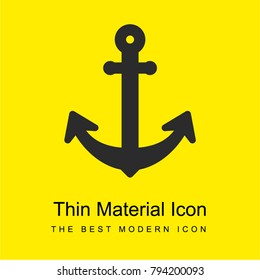 Big Anchor bright yellow material minimal icon or logo design