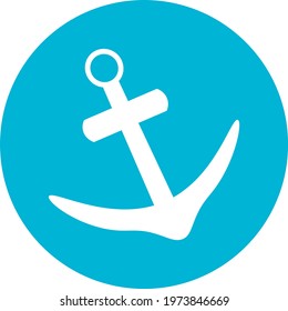 Anclaje grande, ilustración de icono, vector sobre fondo blanco