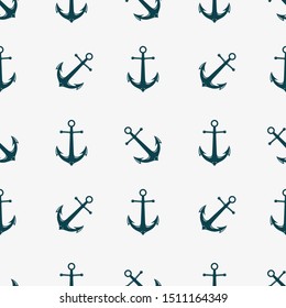 Big anchor seamless pattern. Vector editable. simple design on fashion.