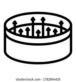 Big animal trap icon. Outline big animal trap vector icon for web design isolated on white background
