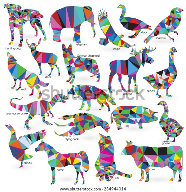 Image Vectorielle De Stock De Les Grands Animaux Donnent Un