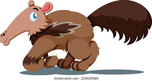 Big ant eater white background