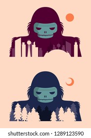 Big ape illustration. This is ideal for illustration of children's story books.
