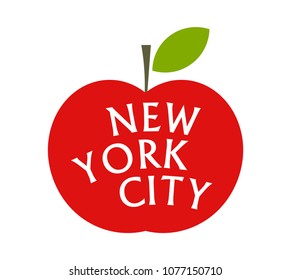 The big apple. New York City concept illustration