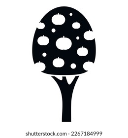Big apple tree icon simple vector. Garden fruit. Harvest garden