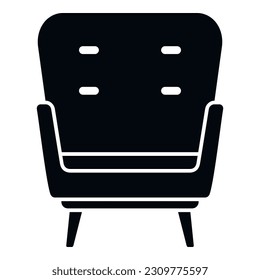 Big armchair icon simple vector. Interior furniture. Vacation access