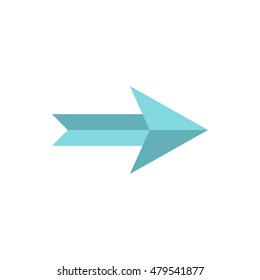 Big arrow icon in flat style isolated on white background. Pointer symbol vector illustration