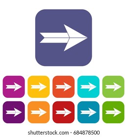 Big arrow icons set