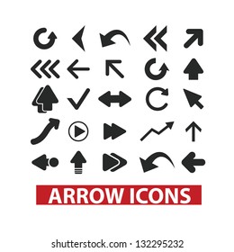 big arrow icons set, vector