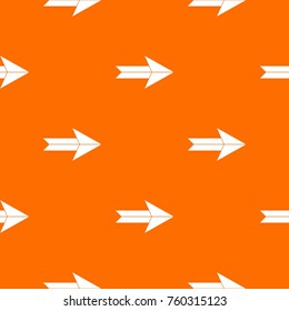 Big arrow pattern repeat seamless in orange color for any design. Vector geometric illustration