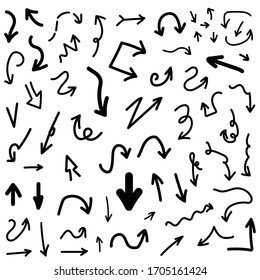 Big Arrow Set Collection On White Background Vector / Illustration