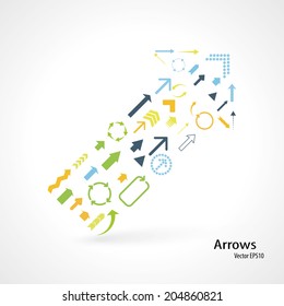 big arrows vector set. eps10