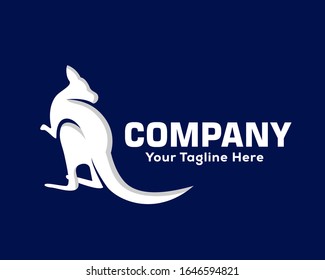 big ass Kangaroo look back logo design inspiration