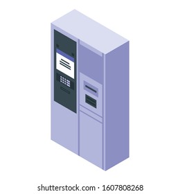 Big ATM icon. Isometric of big ATM vector icon for web design isolated on white background