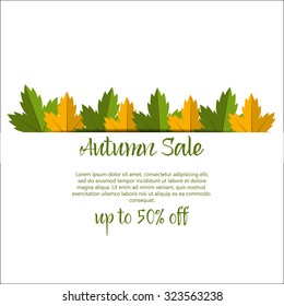 Big Autumn sale. Fall sale design. Three banners collection. Can be used for flyers, banners or posters. 