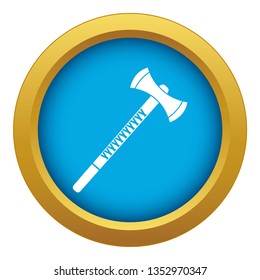 Big ax icon blue vector isolated on white background for any design