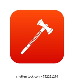 Big ax icon digital red for any design isolated on white vector illustration