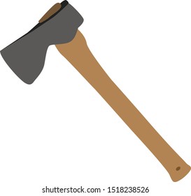 Gran hacha, ilustración, vector sobre fondo blanco.
