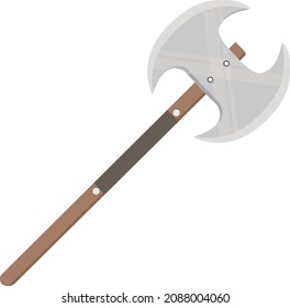 Große Axt, Illustration, Vektorgrafik auf weißem Hintergrund.