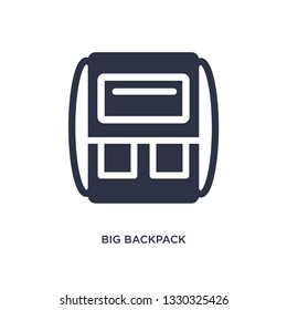 big backpack icon. Simple element illustration from airport terminal concept. big backpack editable symbol design on white background. Can be use for web and mobile.