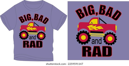 big bad and rad Graphic design vector