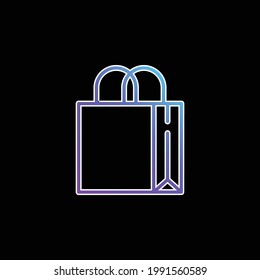 Große Tasche mit handblauem Farbverlauf-Vektorsymbol