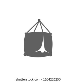 Big bag icon vector in trendy flat style isolated on white background