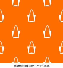 Big bag pattern repeat seamless in orange color for any design. Vector geometric illustration