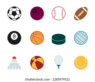 big ball icon set