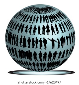 Big ball in the presence of different people